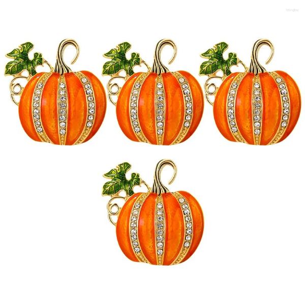 Conjuntos de louça 4 pcs guardanapo fivela laranja decoração tecido anéis decorativos halloween liga abóbora queda banquete titular delicado