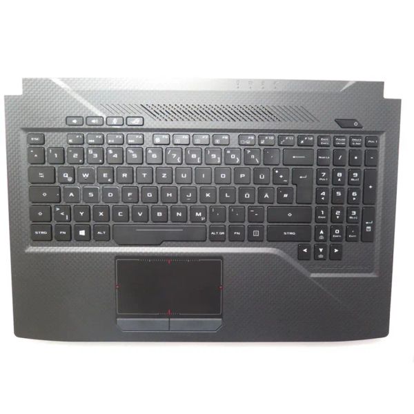 Клавиатура подставки для рук для ноутбука ASUS GL503VS-1A, новая, черная, с RGB-подсветкой, без тачпада, GR, немецкая, 90NR0G51-R31GE0 V170146AK1