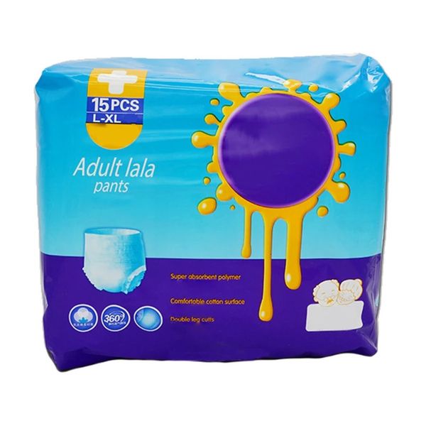 Fraldas de pano Fraldas para adultos Fraldas 15 PCS Fraldas para adultos descartáveis para idosos Tipo de roupa íntima Cuidados para idosos Adultos Calças sanitárias de forte absorção 28ED 231024