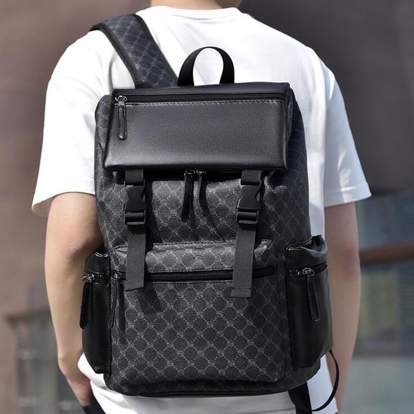 Fabrik Großhandel Männer Umhängetaschen 3 Farben Straße Beliebte Plaid Rucksack Outdoor-Sport Freizeit Reise Rucksäcke Flip Gürtel Dekorative Mode Computer Tasche 603#