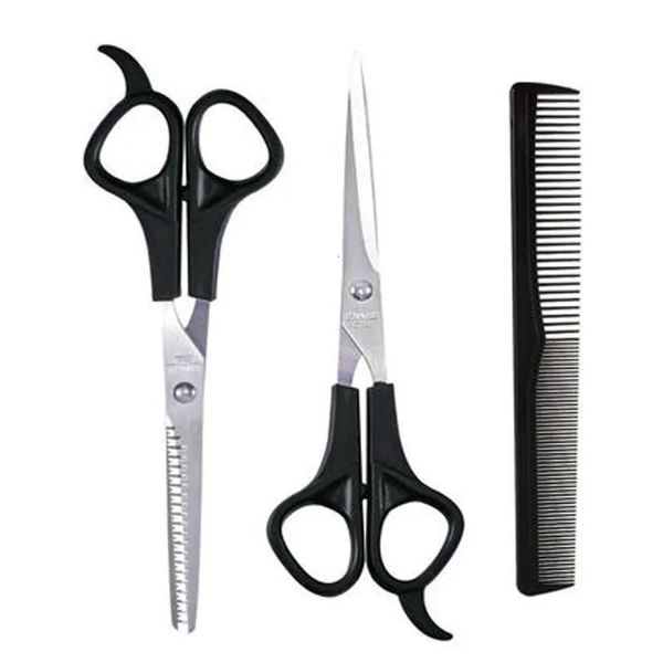 Schere Schere 3PCS Friseurschere 6 Zoll Scheren-Kit Werkzeug zum Schneiden von dünner werdendem Haar Kamm Friseurzubehör Salon Friseurschere 231025