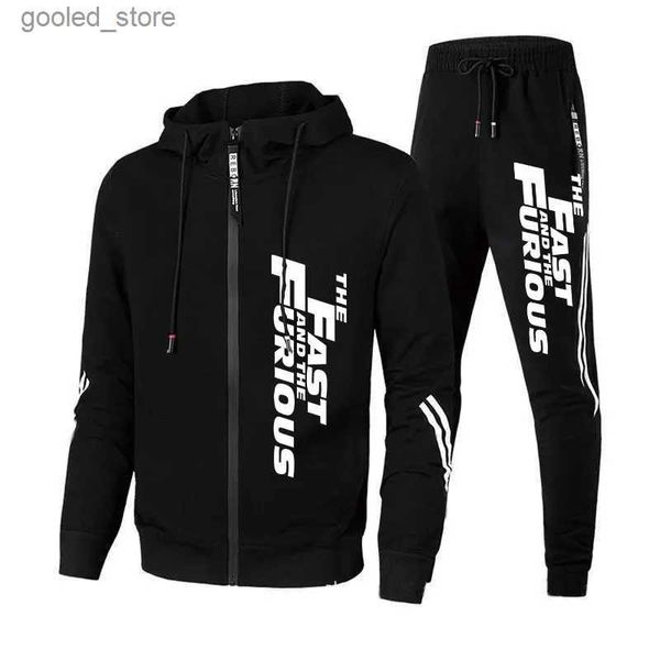 Fatos masculinos 2021 venda quente moda masculina agasalho com zíper hoodies e calças de moletom de alta qualidade masculino ao ar livre casual esportes jogging terno q231025