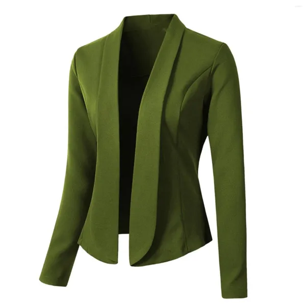 Ternos femininos 2023 primavera outono casual terno manga longa lapela pequena jaqueta casaco curto moda diária