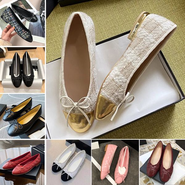 Designer-Damen-Kleiderschuhe, modische High Heels, Paris, schwarze Ballerinas, gesteppte Damen-Ballerinas aus echtem Leder, luxuriöse runde Zehenpartie, Damen, Party, Hochzeit, Büro