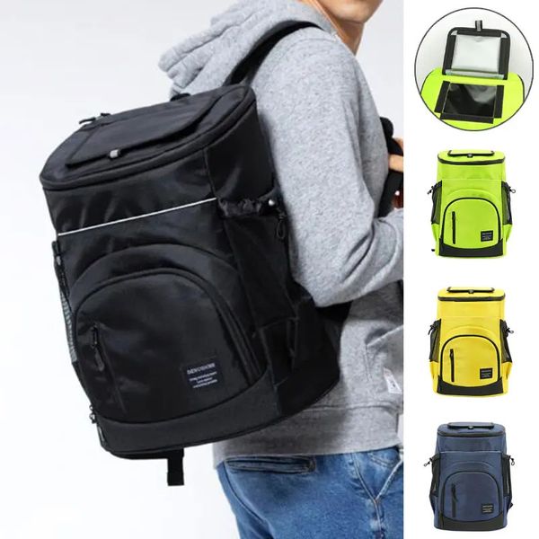 Sacos ao ar livre 30L Saco de Geladeira Macio Grande 36 Latas Isoladas Cooler Mochila Térmica Isotérmica Geladeira Viagem Praia Gelo Cerveja Mochilas 231025