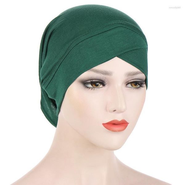 Berretti Berretto/Teschio Berretti Solido Musulmano Sottosciarpa Donna Velo Modale Sciarpa Hijab Turbanti Testa Per Cappello Hijab da donna Berretto islamico/Teschio