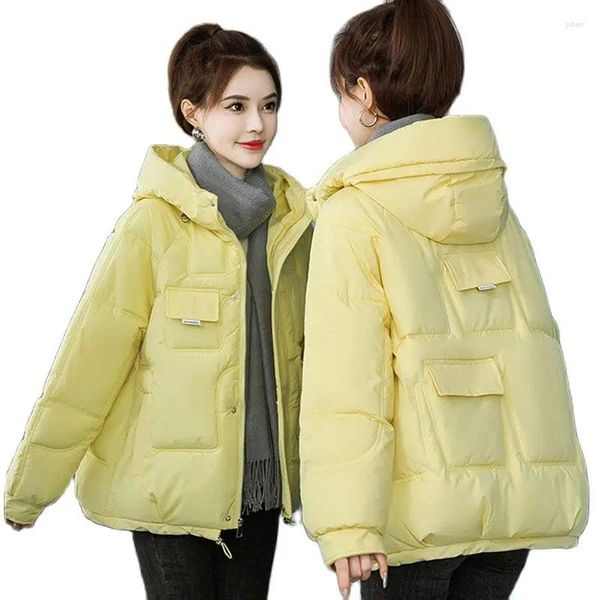 Frauen Graben Mäntel 2023 Koreanische Stil Unten Baumwolle Mantel Tops Mit Kapuze Kalte Prävention Warme Winter Jacke Weibliche Mantel Parker