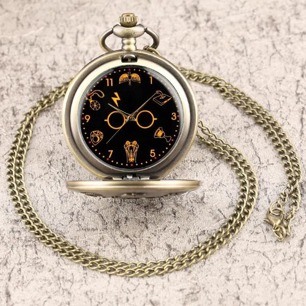 Orologi da tasca Orologio al quarzo con quadrante dal fascino unico Collezione vintage Regali antichi Collana con pendente da uomo e donna con catena da 80 cm