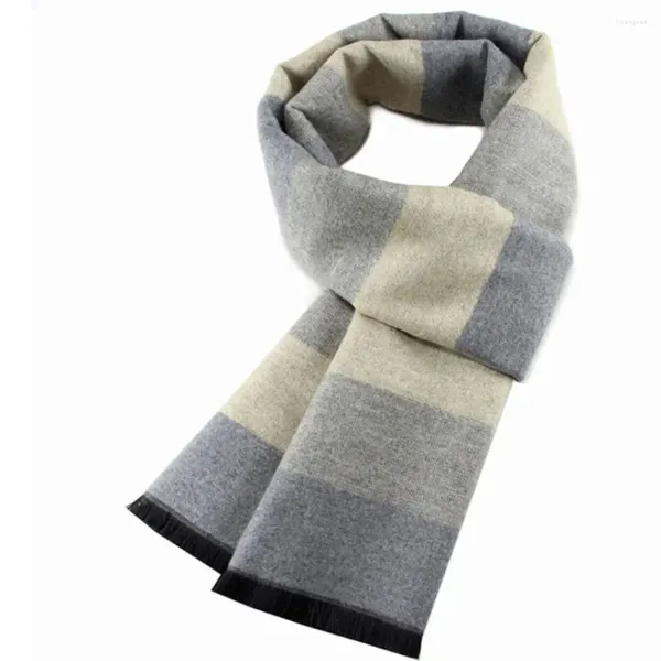 Lenços macios homens cashmere cachecol casual treliça neckwarmer quente xadrez envolve espessado pashmina xale ao ar livre