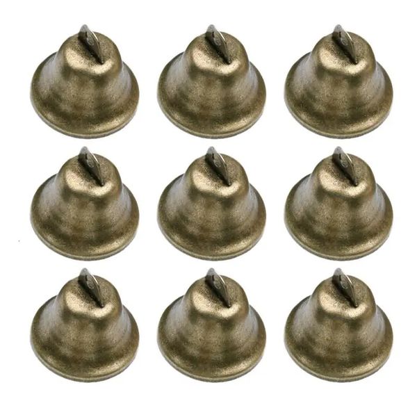 Decorações de Natal 20pcs Sinos de cobre Sinos de latão de metal vintage Decorações de sinos de Natal com som claro Sino de cobre chocalho para escola 231024