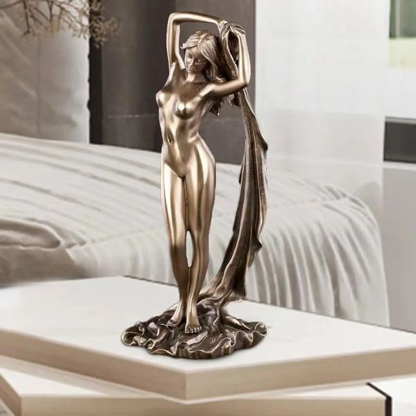 Oggetti decorativi Figurine Sexy Lady Figura Resina Dea Statua Arte Scultura femminile Ornamenti da tavolo Scrivania da pranzo Decorazioni estetiche Regali 231025