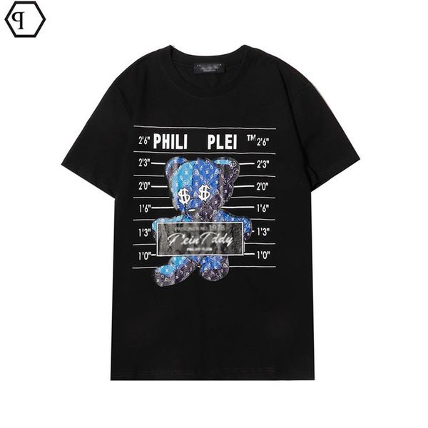 20ss European American Fashion T-shirt di lusso da uomo t-shirt con teschio maglietta PP phillip magliette semplici Girocollo disegni ricamati Coup314z