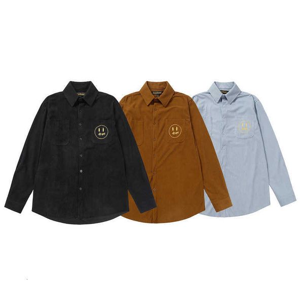 2023 Mens Felpe con cappuccio Rhude Felpa con cappuccio Lettera Camicia da uomo in peluche Casual Smiley Face Ricamo Manica lunga Primavera Autunno Cappotto spesso