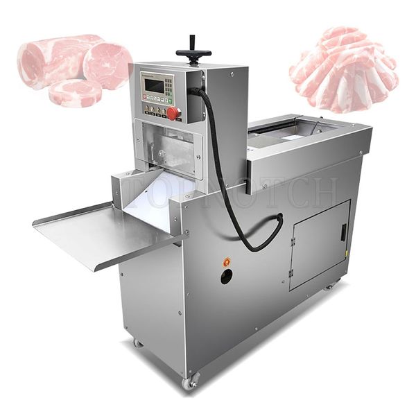 Affettatrice elettrica per carne congelata, affettatrice per rotoli di manzo e agnello, affettatrice per verdure commerciale