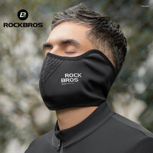 Bandanas ROCKBROS Máscara facial mais quente à prova de vento para motocicleta, cachecol esportivo, proteção ao ar livre, balaclava, bicicleta, corrida, ciclismo