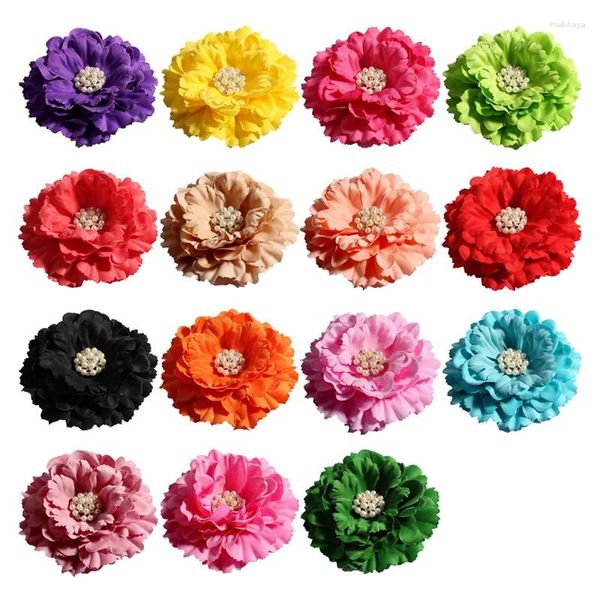 Dekorative Blumen 4 teile/los 11 CM 20 Farben Born DIY Mode Künstliche Geformte Stoff Blumenstrauß Für Hochzeit Braut Garland hause