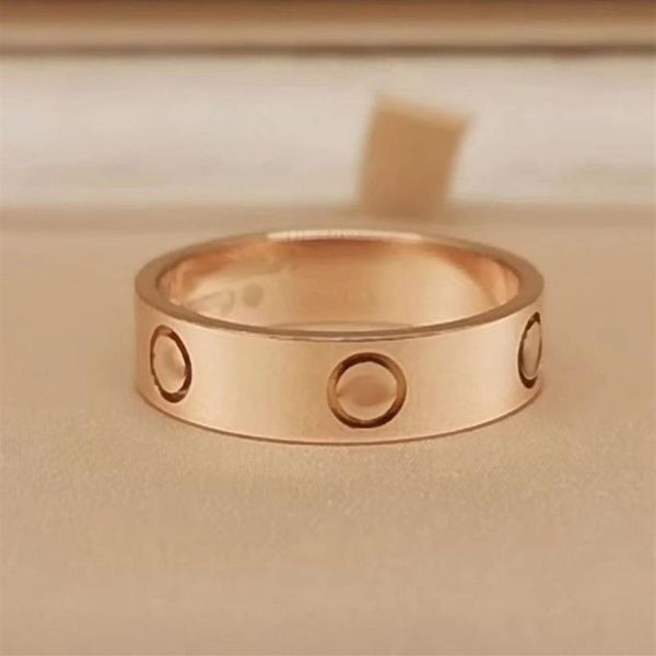 Ringe Frau Designer Liebhaber Ring Luxusschmuck Breite 4 5 6 mm Titanlegierung vergoldet Diamant Handwerk Mode-Accessoires nie F288z