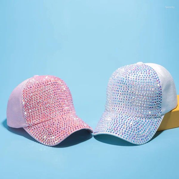Ball Caps Summer Ladies Beyzbol Kapağı Kore Vahşi Bahar ve Sonbahar Rhinestone Moda Kişilik Sokağı Hip-Hop şapkaları vurgular