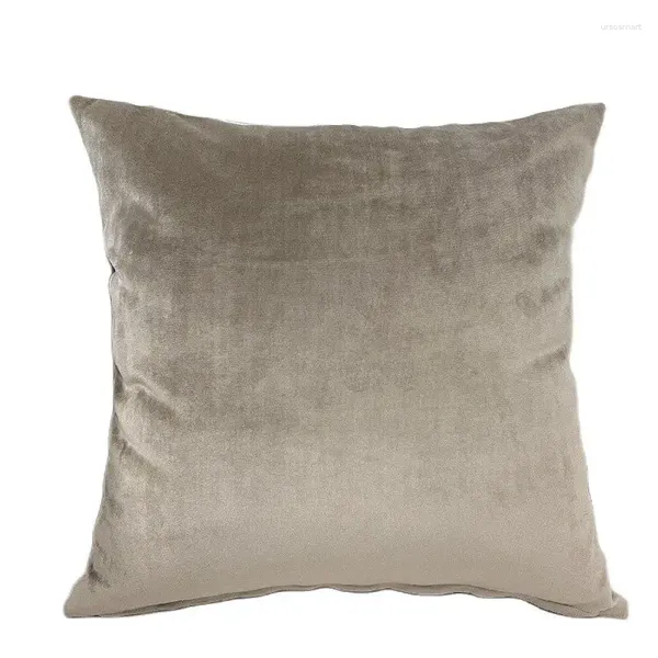 Pillow Basic Solid Luxury Beige Kissenbezug Silk Touch Plain Velvet Sofabezug Home Decorative Throw