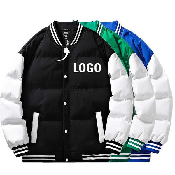 Giacche da uomo 2023 giacca da college casual da uomo personalizzata spessa ricamata leader università puffer giacche varsity produttore YQ231025