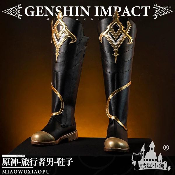 Anime Kostüme Genshin Impact Traveler Kong Spiel Schuhe Stiefel Cosplay Original Design Halloween Geschenk