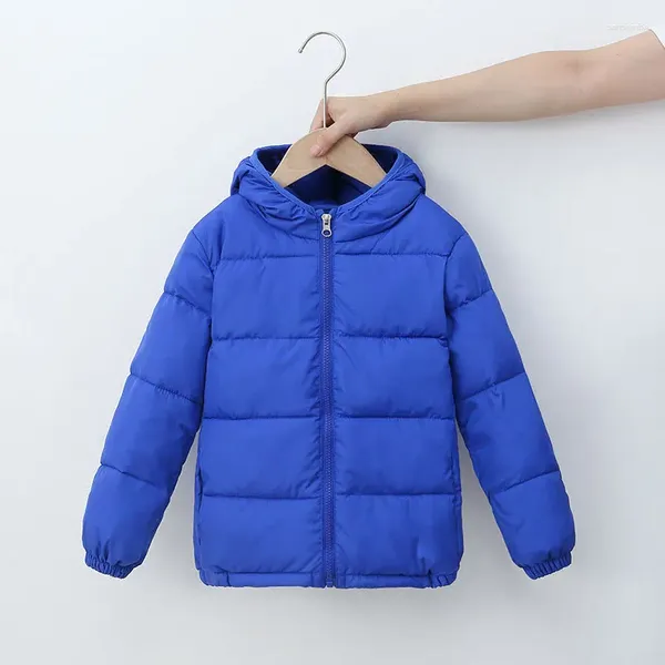 Down Ceket Çocukları 4-12 yaşında Pamuklu Ceket Giysileri Erkek Kızlar Yastıklı Çocuklar Polar Hooded Coats