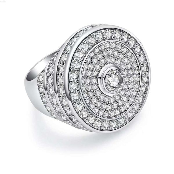 Trend Cool Luxury Diamonds S925 Gioielli Uomo Anelli di diamanti per Moissanite Hip Hop Uomo Micro Pave 5 Row Ring