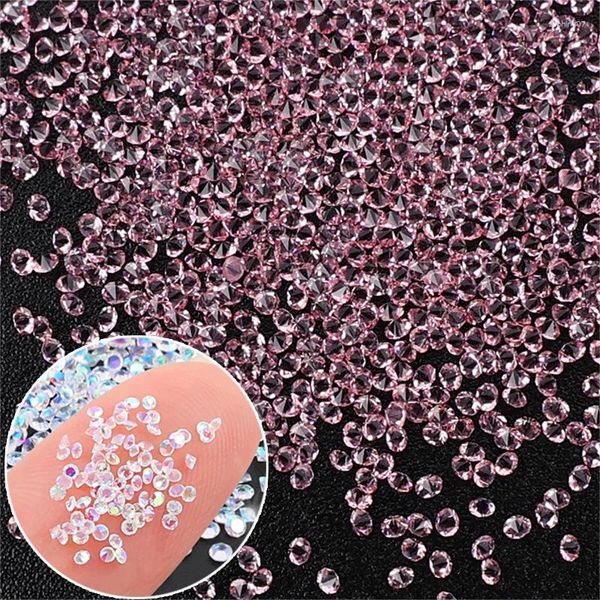 Decorações de arte da unha 1440/1000 pack 3d micro zircão strassmões de cristal de cristal de cristal de pixie decoração de manicure