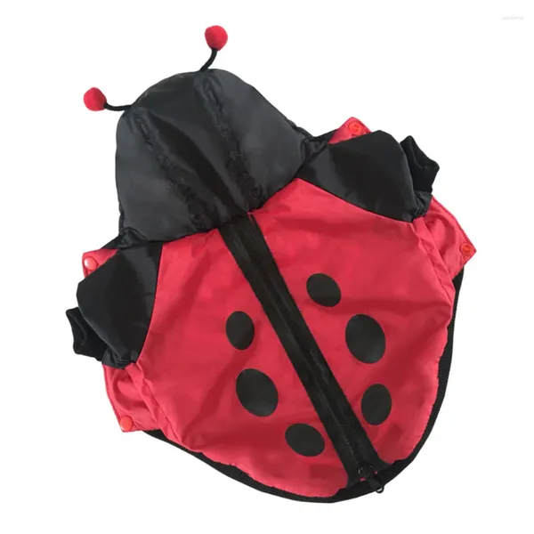 Costumi per gatti Vestiti Animali domestici Coccinella Forniture per costumi divertenti Vestito cosplay Indumento per feste per cani Abbigliamento in poliestere Halloween