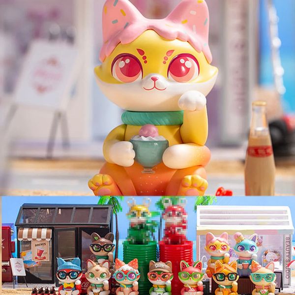 Blindbox Cassy Cat Drinks Box Toys Mystery Mistery Figure Action Surprise Caja Misteriosa Kawaii Model Girl Birthday Gift 231025