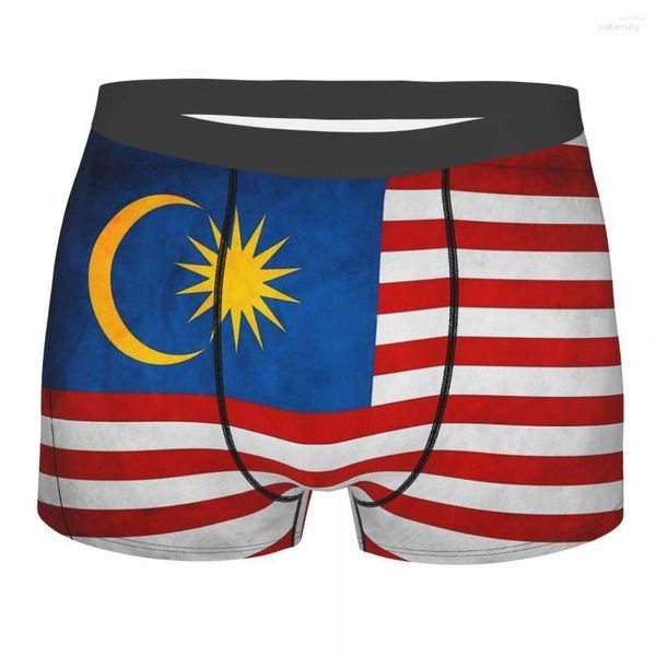 Malezya Malezya Malezya Ulusal Bayrak Breathbale Panties Erkek iç çamaşırı baskı şortları boksör brifs
