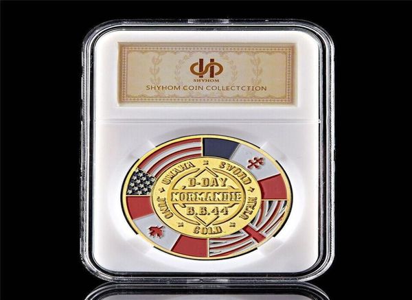 Искусство и ремесла День Великой войны 1994 года, 70-я годовщина войны в Нормандии, позолоченный жетон, 1 унция, памятная монета WPccb Box7545669