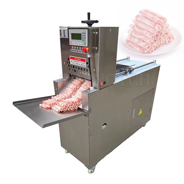 Affettatrice elettrica per piallatura di carne a spessore regolabile con macchina per rotoli di montone a taglio singolo CNC