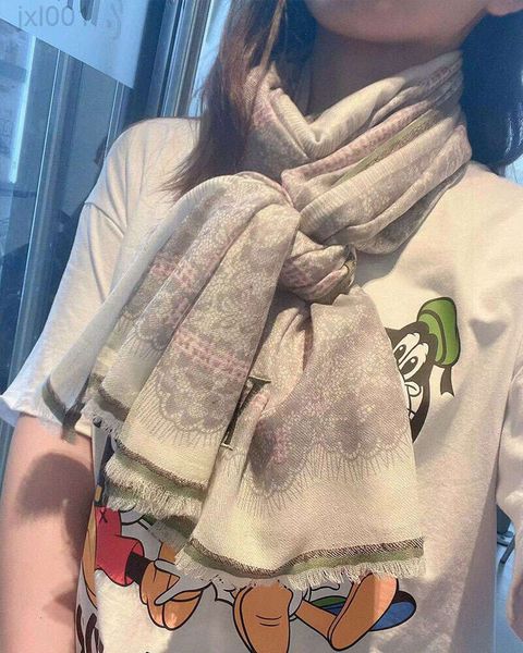 Designer Luis Vitons Eselschal Kaschmirschal Damen Herbst und Winter 2023 Neuer vielseitiger Schal aus reiner Wolle Oberbekleidung Groß