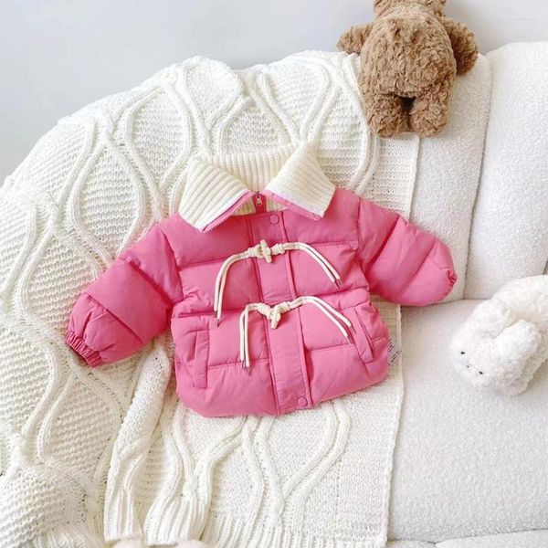 Piumino nel 2023 Inverno per bambini Vestiti per ragazze da 2 a 7 anni Coreano Dongdaemun Capispalla caldo di alta qualità Parka rosa