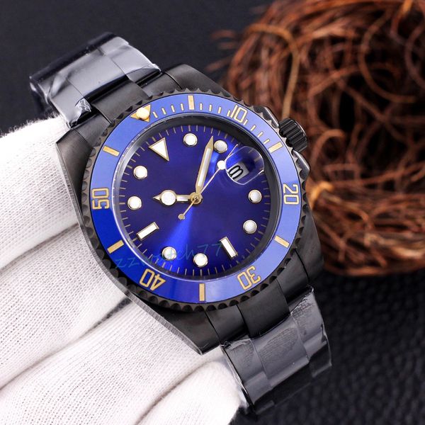 TOP, heißeste Modeuhr, Damenuhr, Herren-Armbanduhr, 40 mm, Edelstahl, große Diamanten-Lünette, klassisch, großzügig, lässig, Business-Ledergürtel, Top-Modell, schwarz, blau, Farbe L5