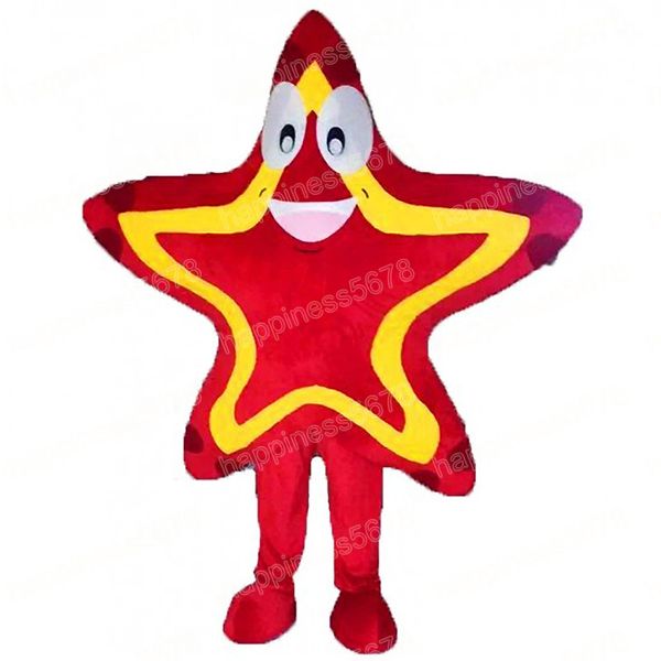 Performance Red Star Costumi mascotte Festività Celebrazione Personaggio dei cartoni animati Vestito Completo Carnevale Adulti Taglia Halloween Natale Fancy Party Dress