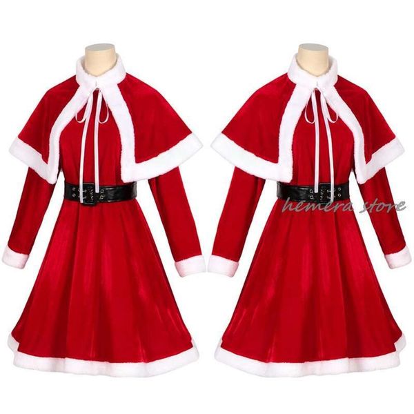 Fantasia de halloween para meninas, fantasia sexy de natal, vestido de dramatização, uniforme de festa feminino, vermelho