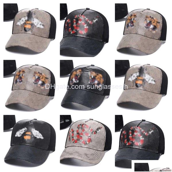 Esigner Snapbacks Tiger Head Heads Arı Bee Meet Fice Nakış UNISEX FUTBOL BASEAL BASIES Beanies Düz Şapka Hip Hop Açık havada