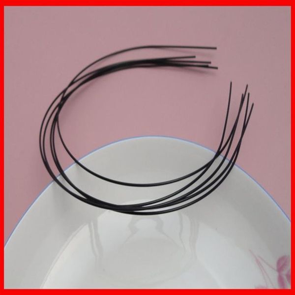 20 Stück schwarze 1–2 mm dicke Haar-Stirnbänder aus glattem Metalldraht in Blei und Nickel, Schnäppchenpreis für Bulk3490