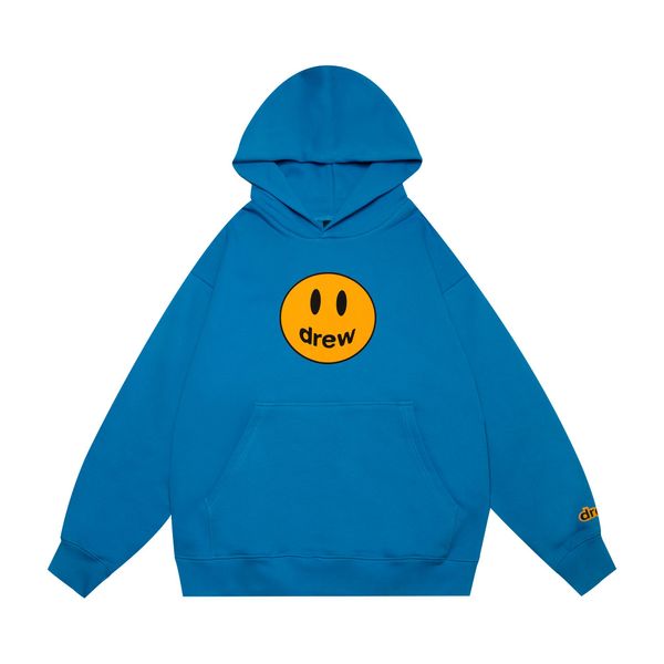 y2k Herren Kapuzenpullover Gelb Smiley Face Letters Print Sweatshirt Damen T-Shirt Hochwertige Baumwolle Trend Langarm Hoodies High Street Casual Drews House Kapuzen 9VSY