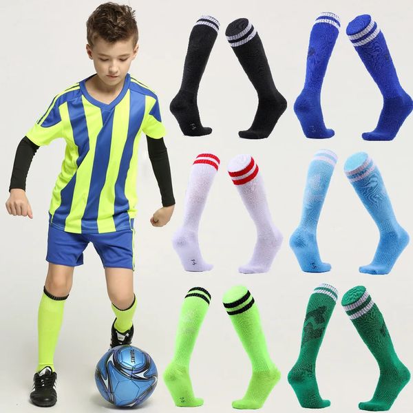 Ginocchiere per gomiti Calzini da calcio per bambini Calze di alta qualità Tubo lungo in cotone Legging Baseball Corsa Sport Ragazzo Ragazza Bambini 231024