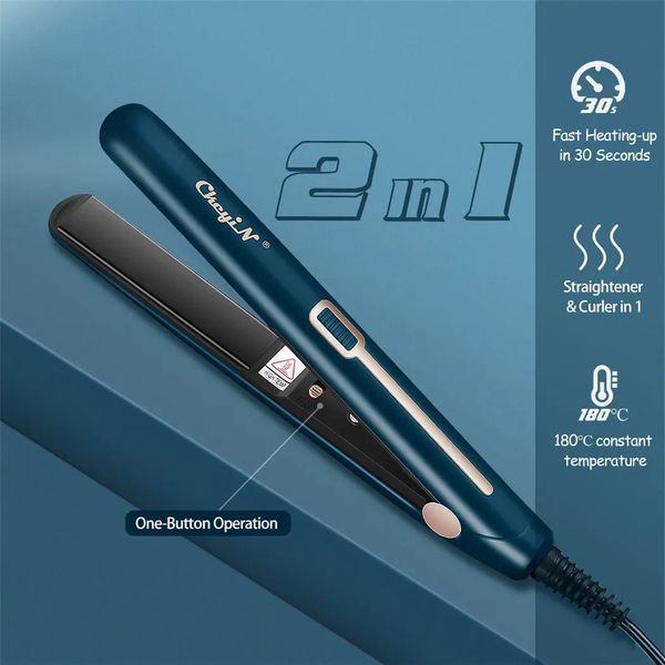 Saç düzleştiricileri ckeyin mini saç düz demir 2 içinde 1 saç düzleştirici ve kıvırıcı taşınabilir düzleştirme demir sabit sıcaklık saç styler 231025