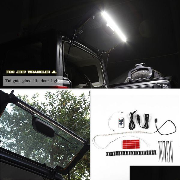 Weiteres Innenzubehör Heckklappen-LED-Lichtleiste hinten Heckkoffer für Jeep Wrangler Tj Jk Jl 1997Add Car Interior Accessories Drop D Dhtn7