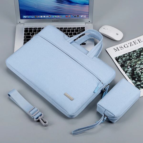 Laptoptaschen Laptoptasche 13,3 15,6 14 Zoll wasserdichte Notebooktasche Hülle für Air Pro 13 15 Computer Schulterhandtasche Aktentasche Tasche 231025