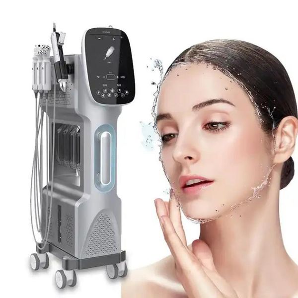 Prezzo di fabbrica Strumento di bellezza RF per macchina per microdermoabrasione multifunzionale 9 in 1 con bolla per cena facciale con ossigeno Aqua Star