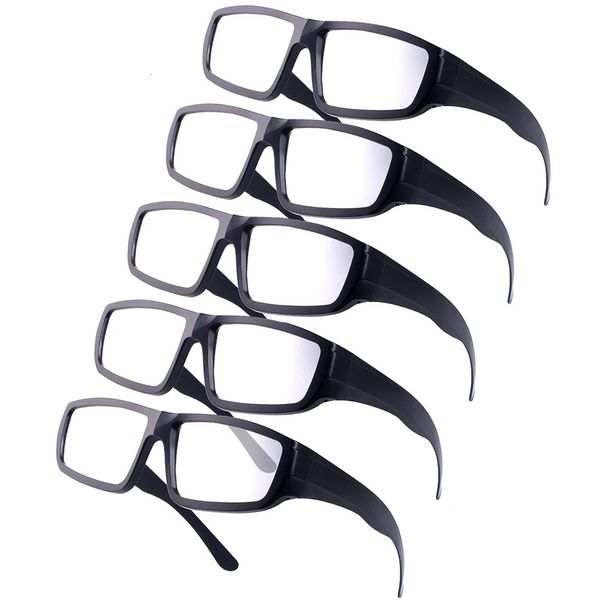 Occhiali 3D Confezione da 5 pezzi Famiglia Occhiali in plastica per osservazione di eclissi solare Sicuri certificati CE ISO 231025