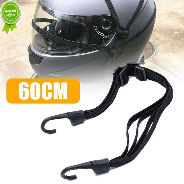 Novo 60cm alça de bagagem da motocicleta moto capacete engrenagem fixa fivela elástica corda retrátil proteger net universal acessórios moto