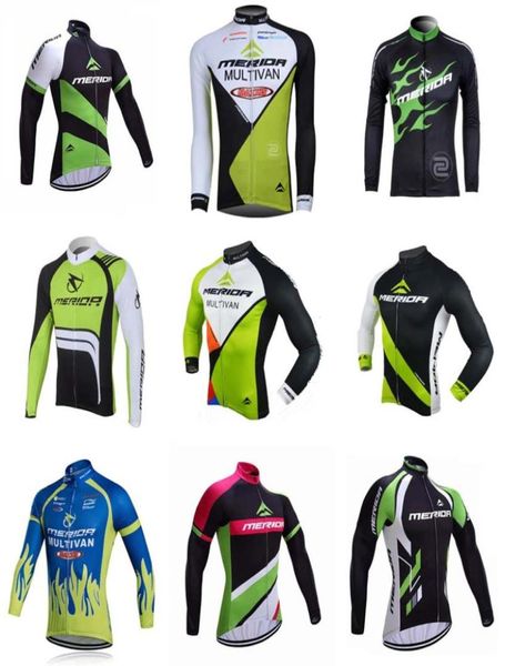Mérida equipe ciclismo mangas compridas camisa moda ao ar livre de alta qualidade mtb ropa ciclismo bicicleta sportwear inteiro c29139249881