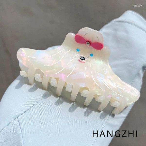 Haarspangen HANGZHI Kreativer weißer, flauschiger Mopp-Hundeclip, französisches, elegantes, niedliches Tier, Entenschnabel, verspieltes Zubehör für Frauen und Kinder